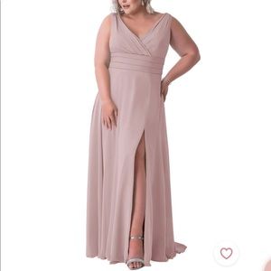 Azazie Bianca Bridesmaids Dress Vintage Mauve Size 24